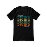 Personalized Diving Diving Diving Shirt With Mascot and Diver Name on a Unisex T-Shirt