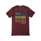 Personalized Diving Diving Diving Shirt With Mascot and Diver Name on a Unisex T-Shirt