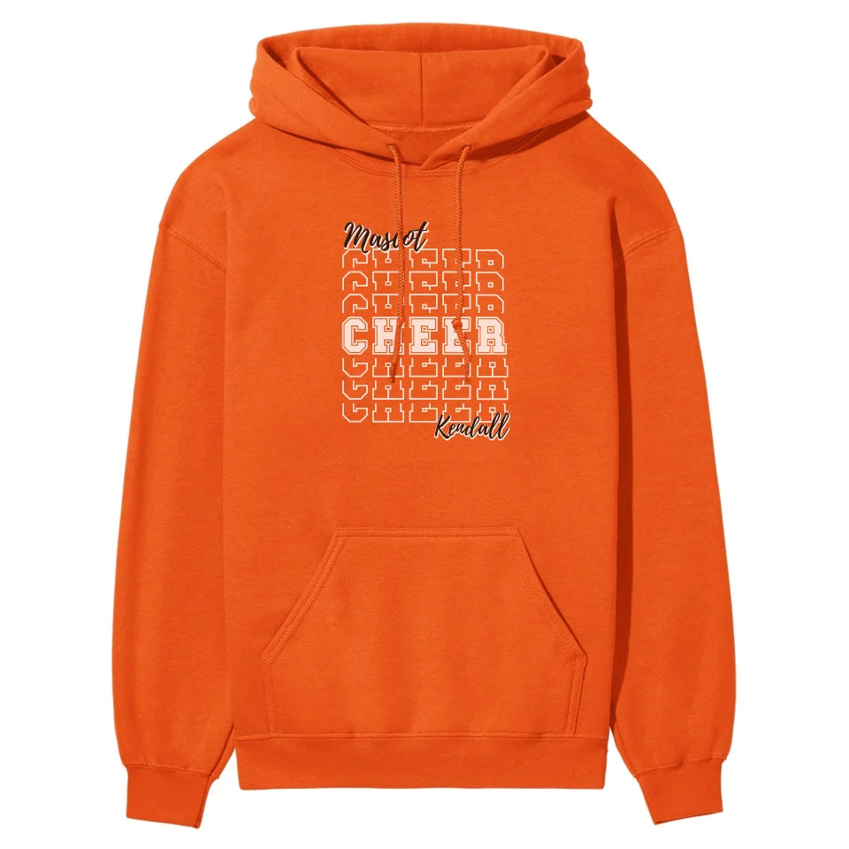 Custom Cheer on a Sweatshirt With Mascot and Cheerleader Name on a Hoodie