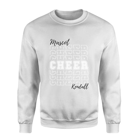 Custom Cheer on a Sweatshirt With Mascot and Cheerleader Name on a Sweatshirt