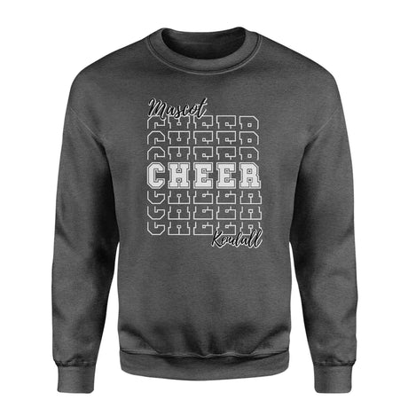 Custom Cheer on a Sweatshirt With Mascot and Cheerleader Name on a Sweatshirt