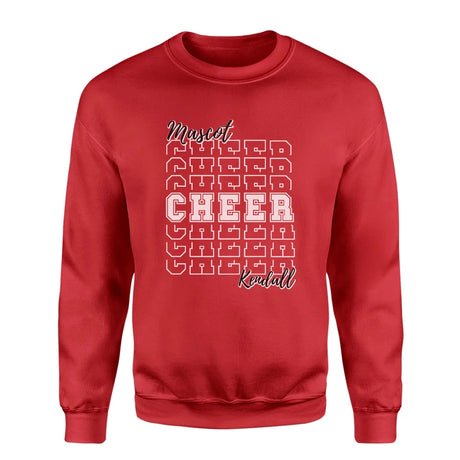 Custom Cheer on a Sweatshirt With Mascot and Cheerleader Name on a Sweatshirt