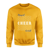 Custom Cheer on a Sweatshirt With Mascot and Cheerleader Name on a Sweatshirt