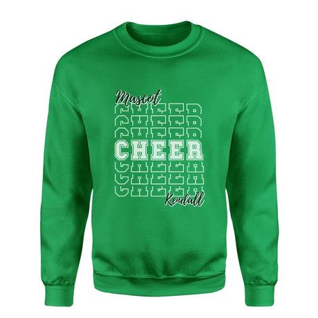 Custom Cheer on a Sweatshirt With Mascot and Cheerleader Name on a Sweatshirt