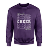 Custom Cheer on a Sweatshirt With Mascot and Cheerleader Name on a Sweatshirt