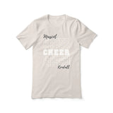 Custom Cheer Shirt With Mascot and Cheerleader Name on a Unisex T-Shirt