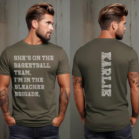 They're a Basketball Player And I'm In The Bleacher Brigade with Basketball Player Name on a Unisex T-Shirt