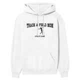 Javelin Mom with Javelin Thrower Icon and Javelin Thrower Name on a Hoodie with a Black Graphic