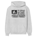 Hurdles Grandpa Horizontal Flag on a Hoodie with a Black Graphic