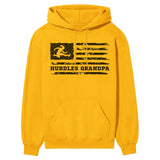 Hurdles Grandpa Horizontal Flag on a Hoodie with a Black Graphic