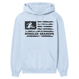 Hurdles Grandpa Horizontal Flag on a Hoodie with a Black Graphic