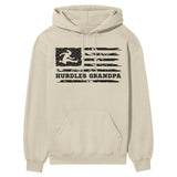 Hurdles Grandpa Horizontal Flag on a Hoodie with a Black Graphic