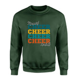 Personalized Cheer Cheer Cheer on a Sweatshirt With Mascot and Cheerleader Name on a Sweatshirt