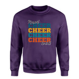 Personalized Cheer Cheer Cheer on a Sweatshirt With Mascot and Cheerleader Name on a Sweatshirt