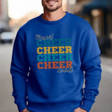 Personalized Cheer Cheer Cheer on a Sweatshirt With Mascot and Cheerleader Name on a Sweatshirt