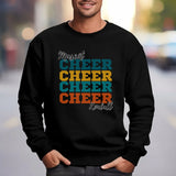 Personalized Cheer Cheer Cheer on a Sweatshirt With Mascot and Cheerleader Name on a Sweatshirt