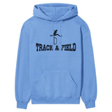 Basic Hurdles with Hurdler Icon on a Hoodie with a Black Graphic