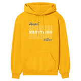 Custom Wrestling on a Sweatshirt With Mascot and Wrestler Name on a Hoodie