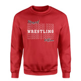 Custom Wrestling on a Sweatshirt With Mascot and Wrestler Name on a Sweatshirt