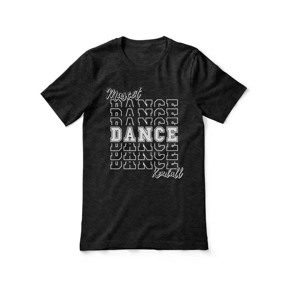 Custom Dance Shirt With Mascot and Dancer Name on a Unisex T-Shirt