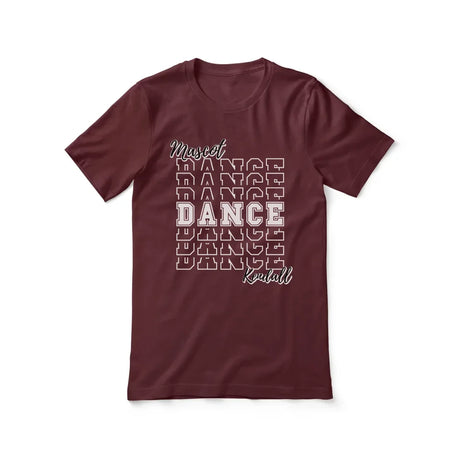 Custom Dance Shirt With Mascot and Dancer Name on a Unisex T-Shirt