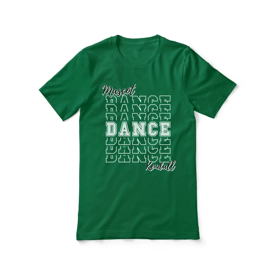 Custom Dance Shirt With Mascot and Dancer Name on a Unisex T-Shirt