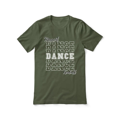 Custom Dance Shirt With Mascot and Dancer Name on a Unisex T-Shirt