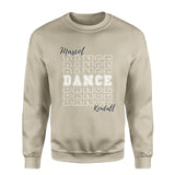 Custom Dance on a Sweatshirt With Mascot and Dancer Name on a Sweatshirt