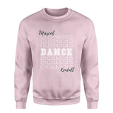 Custom Dance on a Sweatshirt With Mascot and Dancer Name on a Sweatshirt