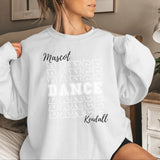 Custom Dance on a Sweatshirt With Mascot and Dancer Name on a Sweatshirt