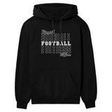 Custom Football on a Sweatshirt With Mascot and Football Player Name on a Hoodie