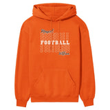 Custom Football on a Sweatshirt With Mascot and Football Player Name on a Hoodie