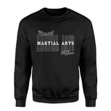 Custom Martial Arts on a Sweatshirt With Mascot and Martial Artist Name on a Sweatshirt