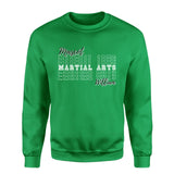 Custom Martial Arts on a Sweatshirt With Mascot and Martial Artist Name on a Sweatshirt