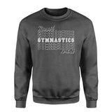 Custom Gymnastics on a Sweatshirt With Mascot and Gymnast Name on a Sweatshirt