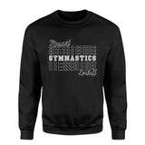 Custom Gymnastics on a Sweatshirt With Mascot and Gymnast Name on a Sweatshirt