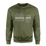 Custom Martial Arts on a Sweatshirt With Mascot and Martial Artist Name on a Sweatshirt