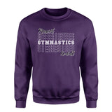 Custom Gymnastics on a Sweatshirt With Mascot and Gymnast Name on a Sweatshirt