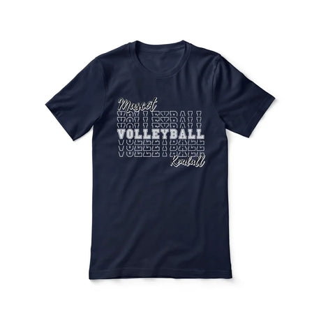 Custom Volleyball Shirt With Mascot and Volleyball Player Name on a Unisex T-Shirt