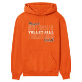 Custom Volleyball on a Sweatshirt With Mascot and Volleyball Player Name on a Hoodie