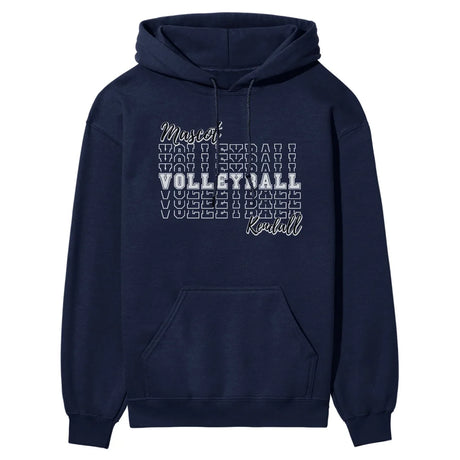 Custom Volleyball on a Sweatshirt With Mascot and Volleyball Player Name on a Hoodie