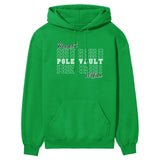 Custom Pole Vault on a Sweatshirt With Mascot and Pole Vaulter Name on a Hoodie