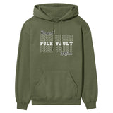 Custom Pole Vault on a Sweatshirt With Mascot and Pole Vaulter Name on a Hoodie