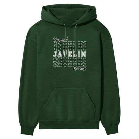 Custom Javelin on a Sweatshirt With Mascot and Javelin Thrower Name on a Hoodie