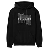 Custom Swimming on a Sweatshirt With Mascot and Swimmer Name on a Hoodie