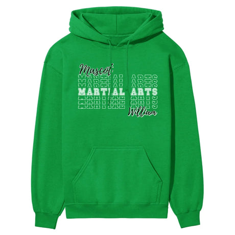 Custom Martial Arts on a Sweatshirt With Mascot and Martial Artist Name on a Hoodie