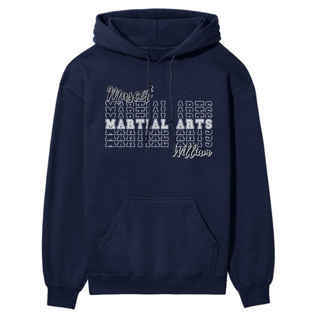 Custom Martial Arts on a Sweatshirt With Mascot and Martial Artist Name on a Hoodie