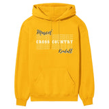 Custom Cross Country on a Sweatshirt With Mascot and Cross Country Runner Name on a Hoodie