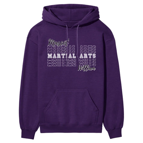 Custom Martial Arts on a Sweatshirt With Mascot and Martial Artist Name on a Hoodie