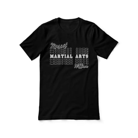 Custom Martial Arts Shirt With Mascot and Martial Artist Name on a Unisex T-Shirt